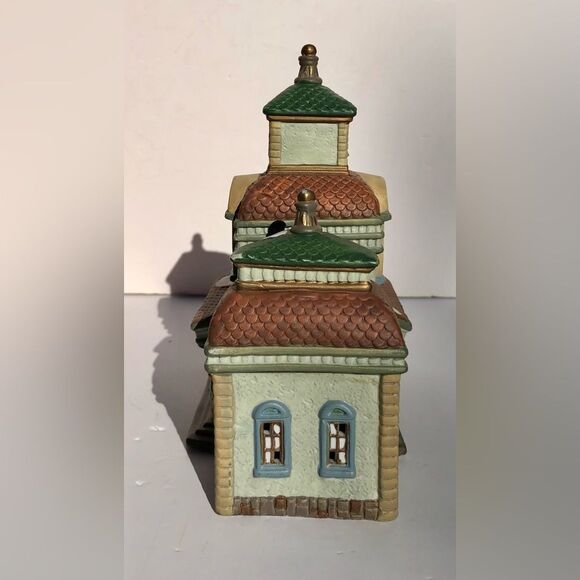 DICKENS KEEPSAKE CHRISTMAS VILLAGE TRAIN STATION 1993 VINTAGE PORCELAIN LIGHTED - Picture 9 of 11